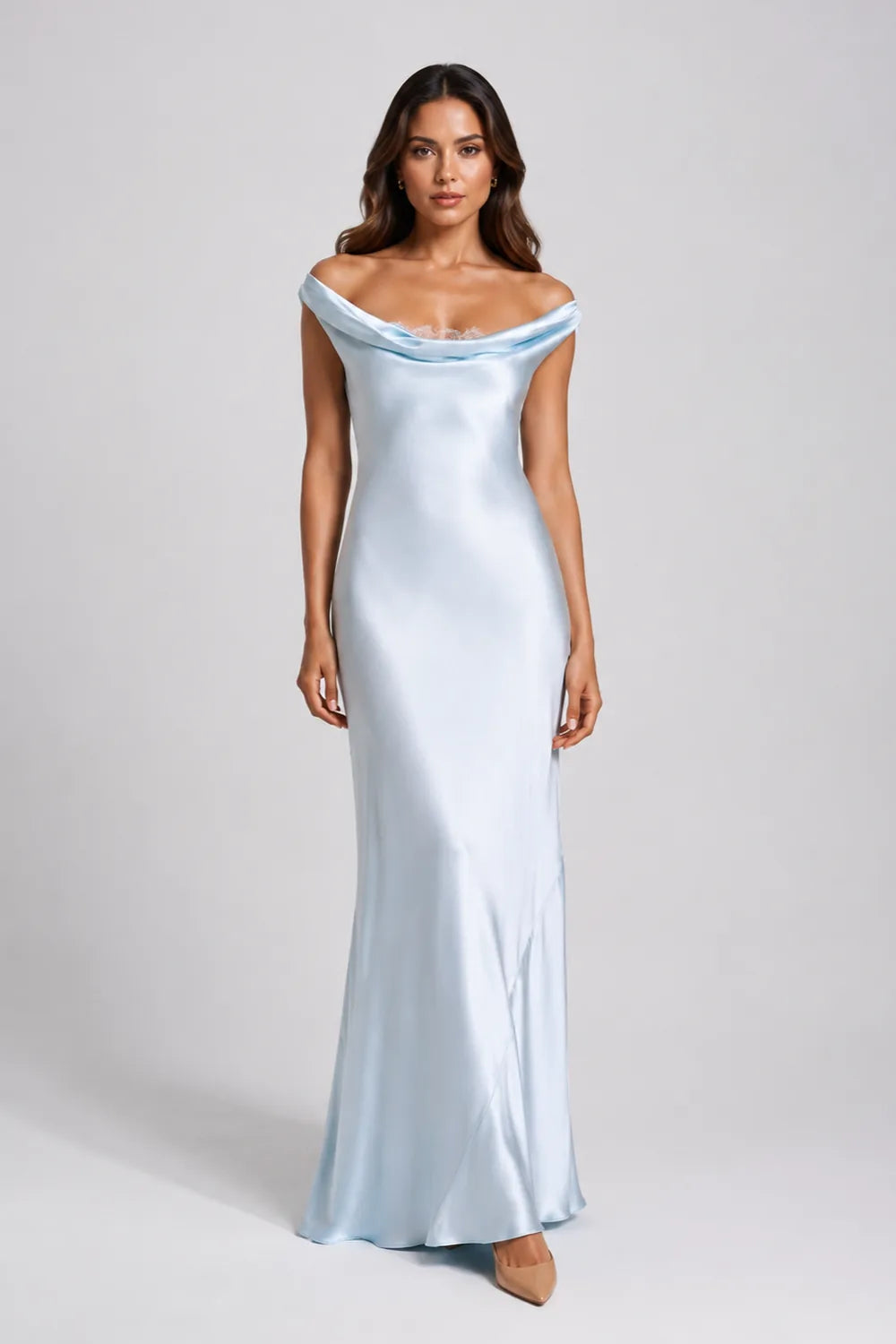 Vestido Longo Acetinado Lisia