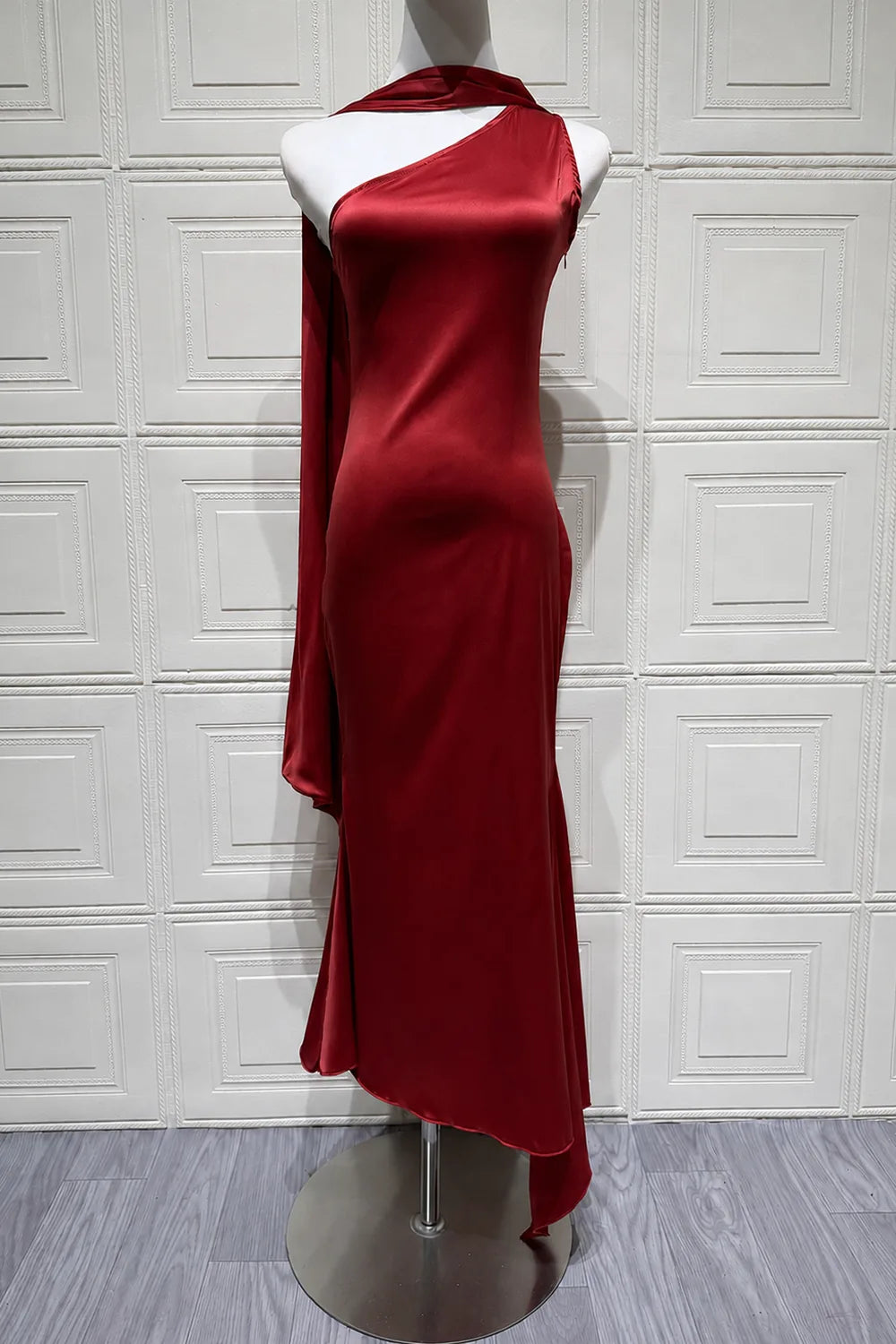 Vestido Midi Acetinado Evelyn