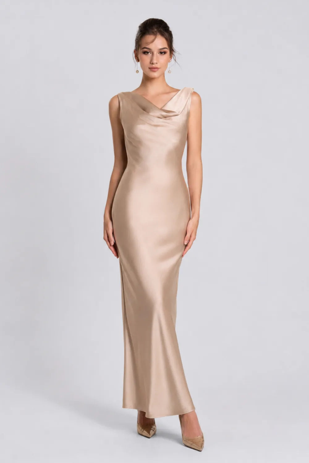 Vestido Longo Acetinado Romera