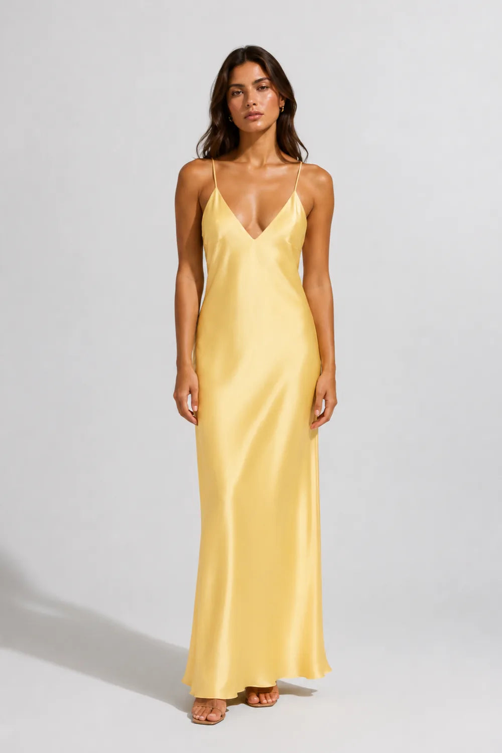 Vestido Longo Acetinado Sully