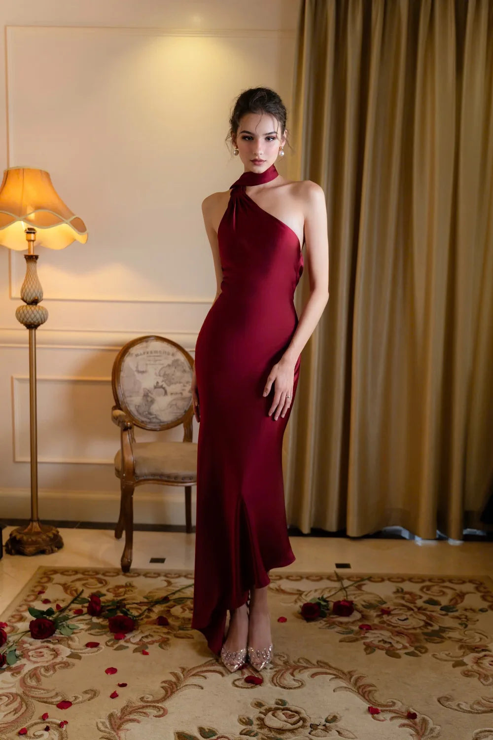 Vestido Longo Acetinado Germana
