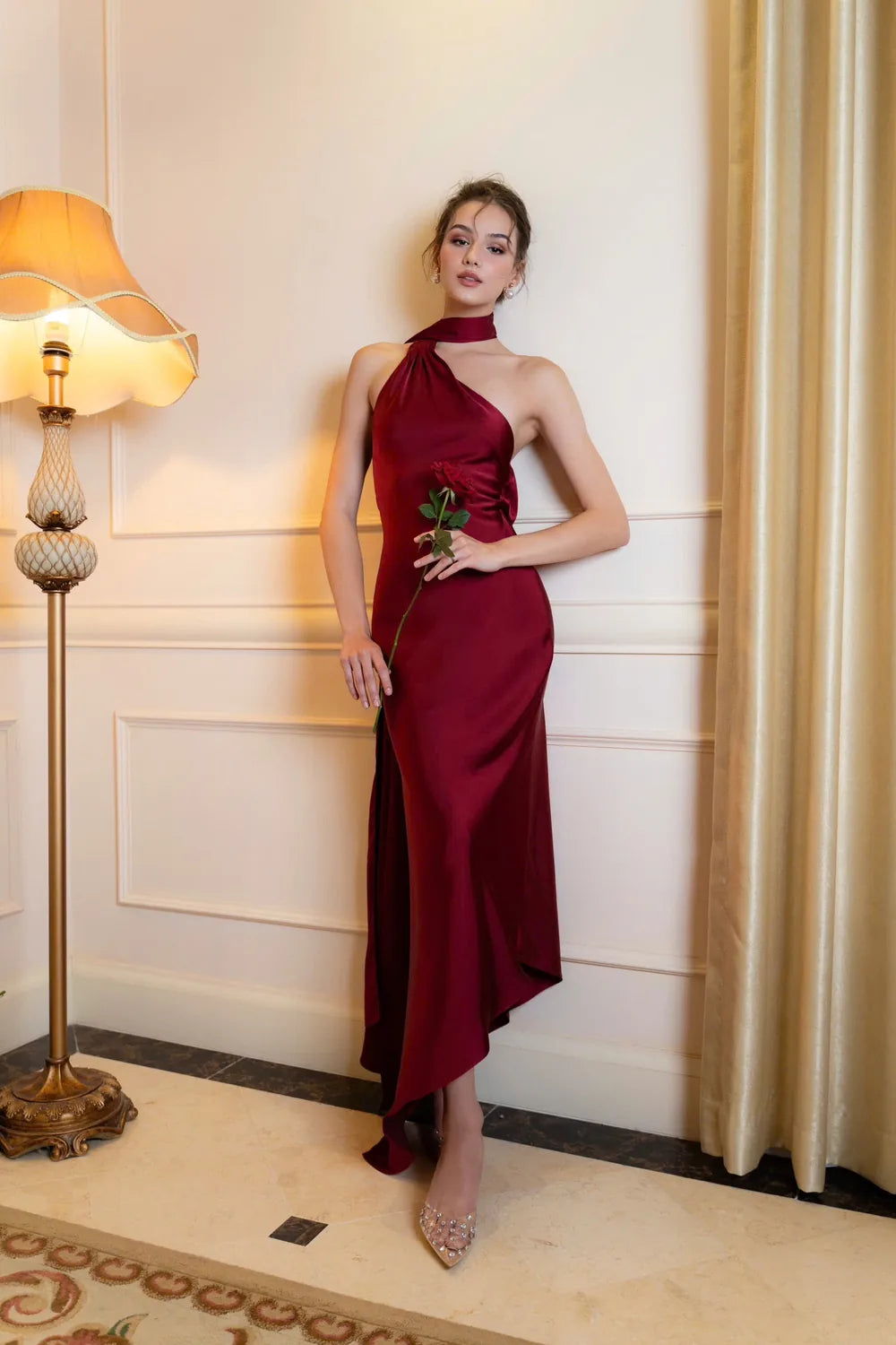 Vestido Longo Acetinado Germana