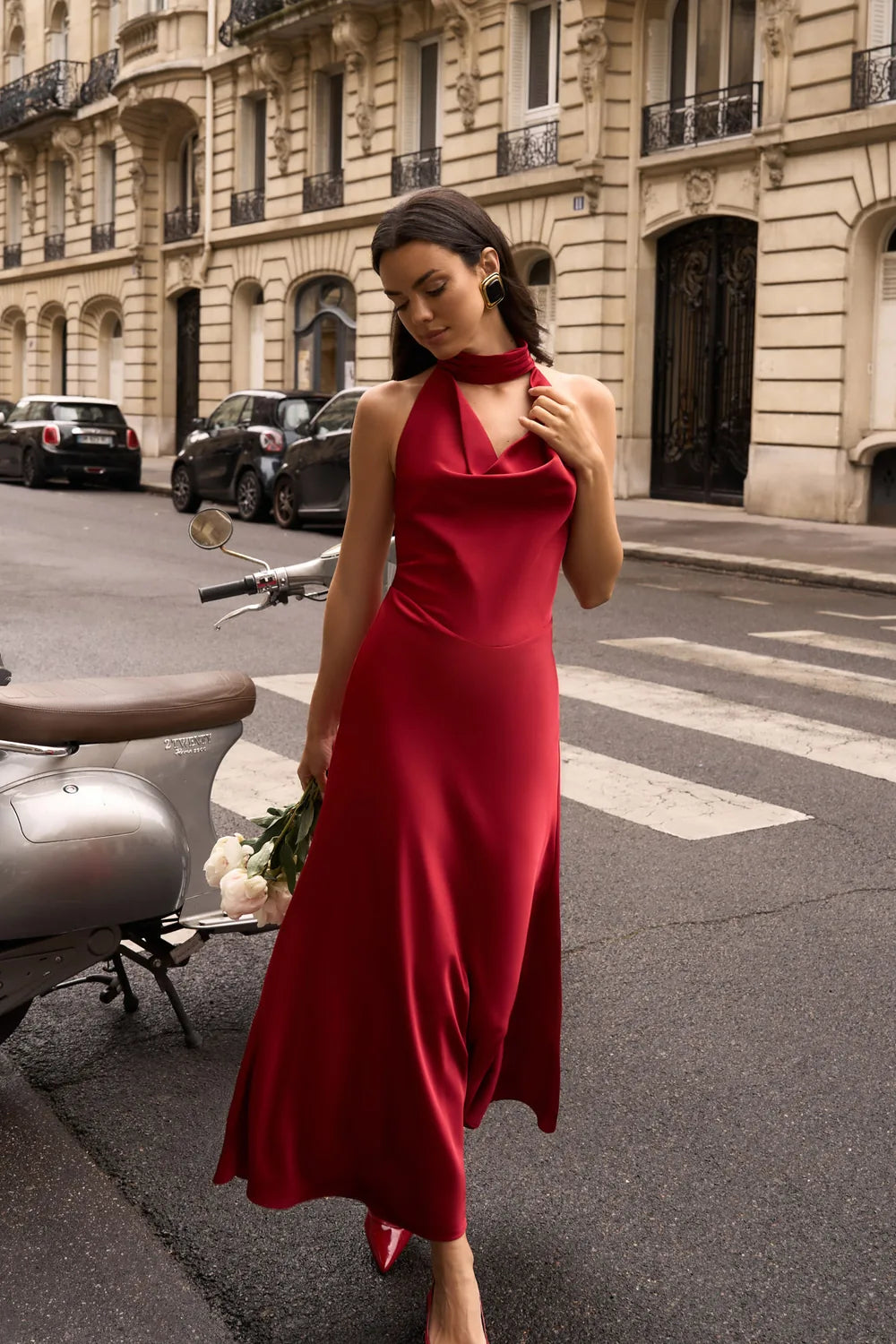 Vestido Longo Acetinado Giordana