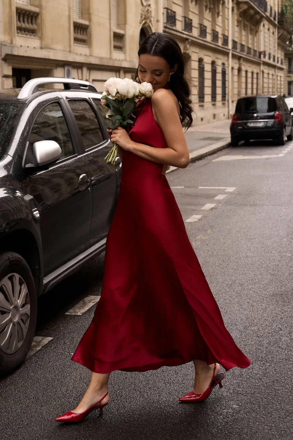 Vestido Longo Acetinado Giordana