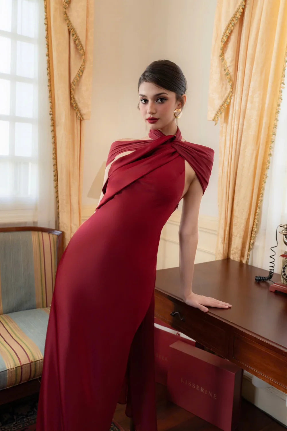 Vestido Longo Acetinado Bridget
