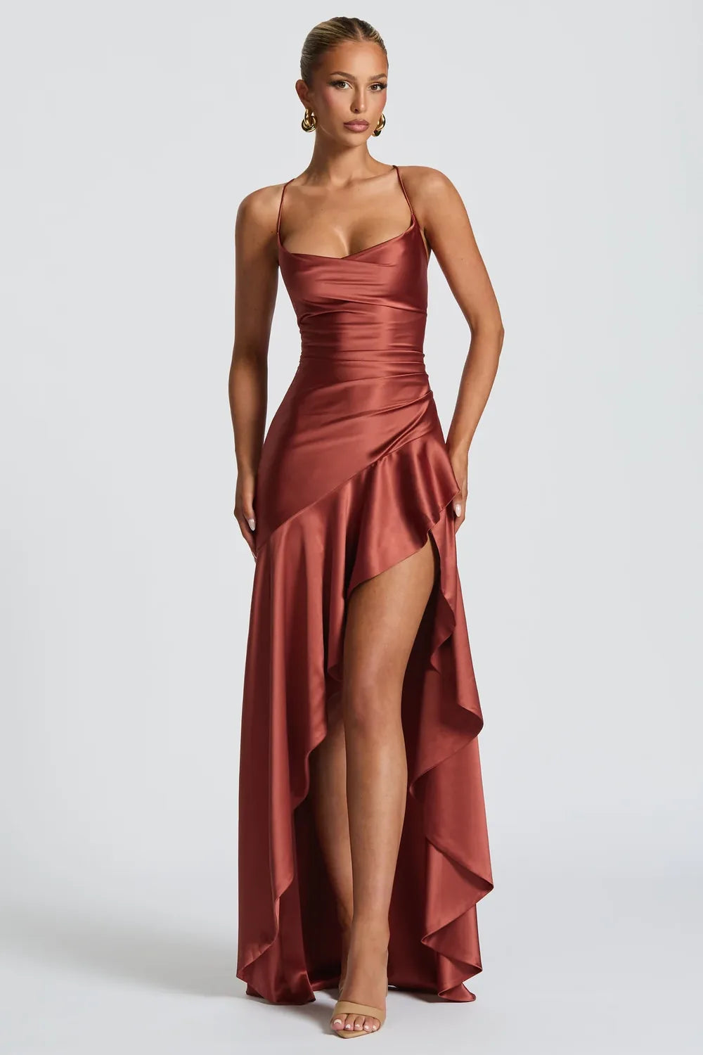 Vestido Longo Acetinado Solana