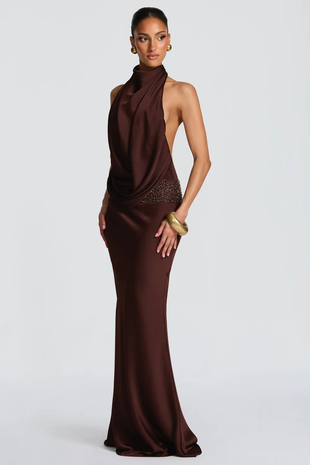 Vestido Longo Acetinado Lauren
