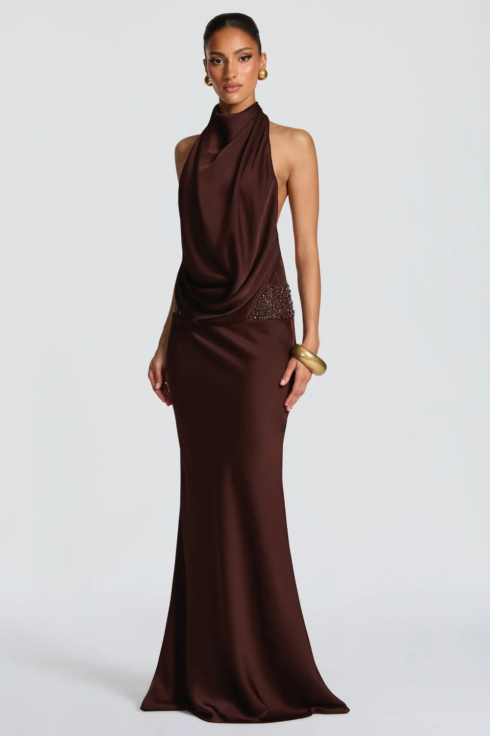 Vestido Longo Acetinado Lauren