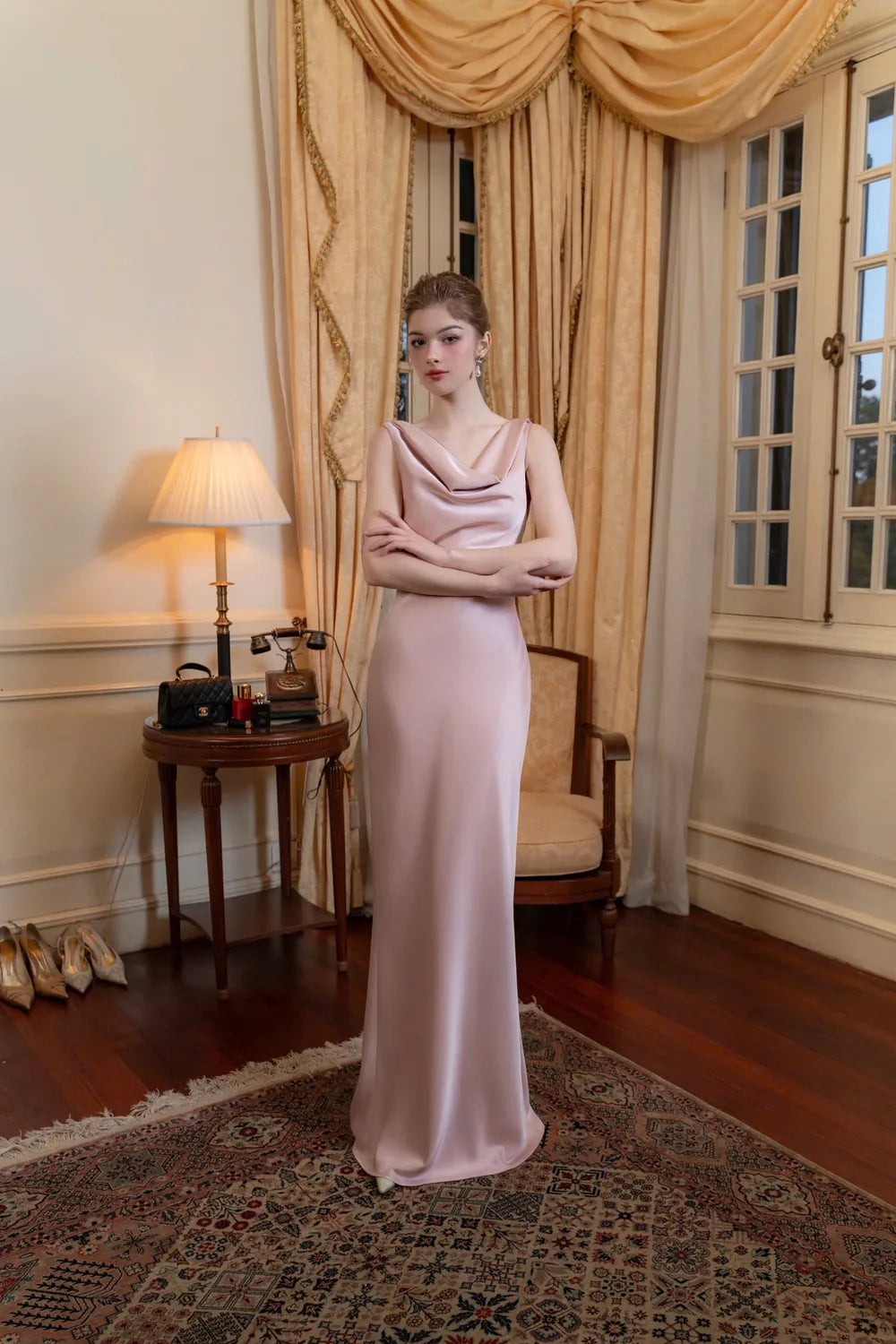 Vestido Longo Acetinado Romera