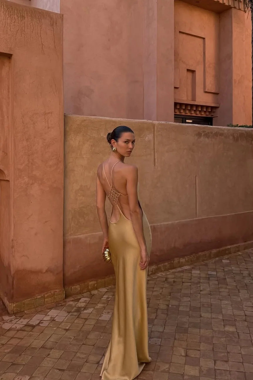 Vestido Longo Acetinado Pietra