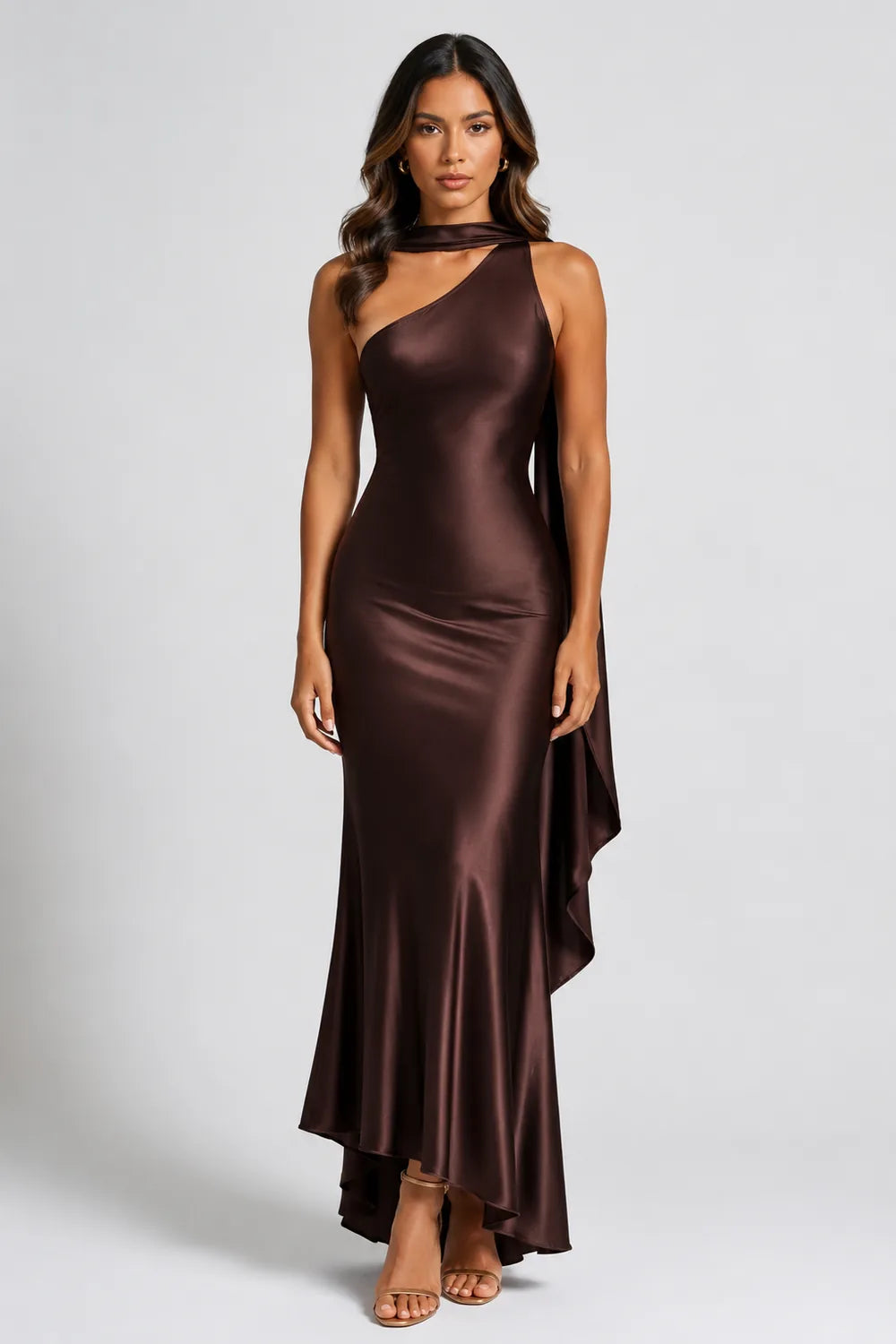 Vestido Midi Acetinado Evelyn