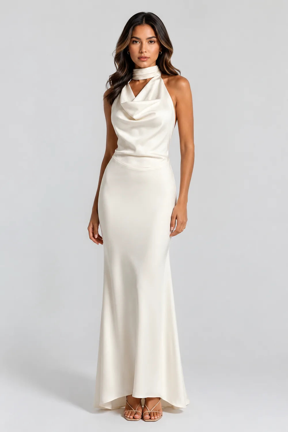 Vestido Longo Acetinado Giordana