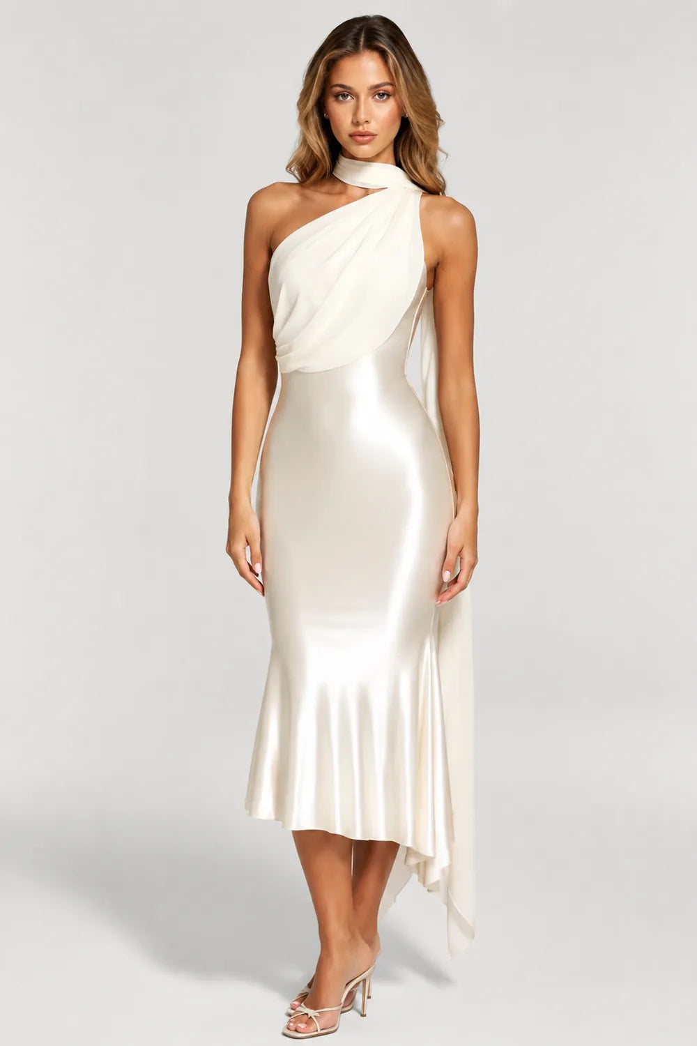 Vestido Midi Acetinado Lorenza