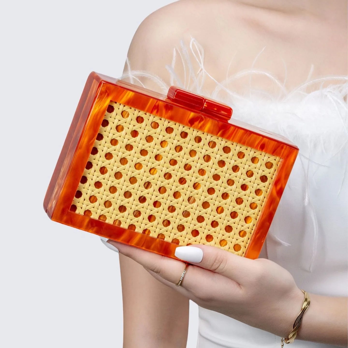 Bolsa Clutch Palha Rattan C06