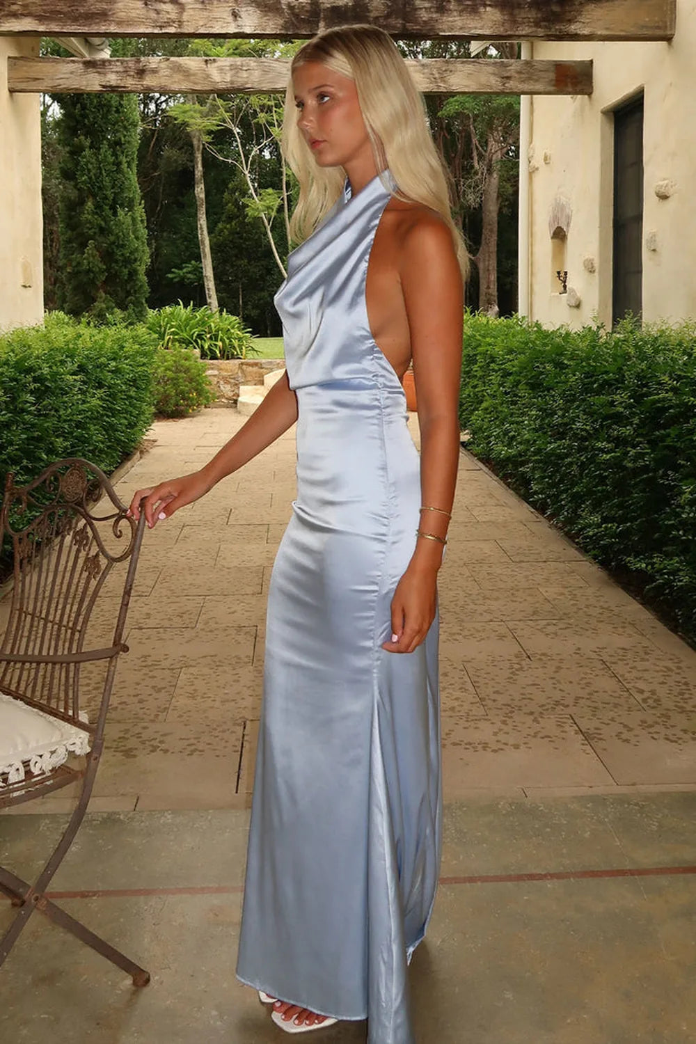 Vestido Longo Acetinado Maysa
