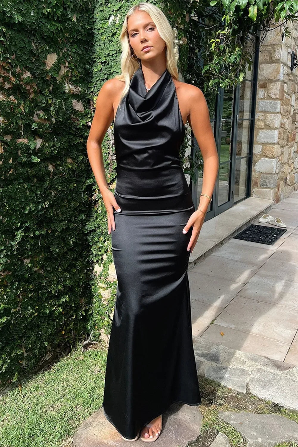 Vestido Longo Acetinado Maysa