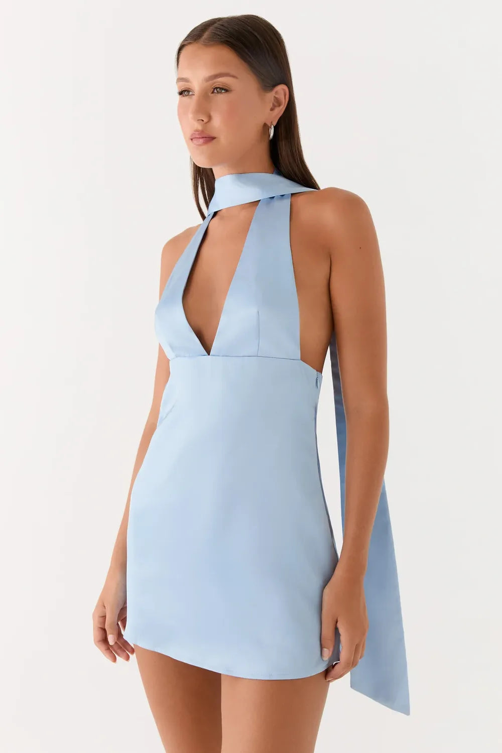 Vestido Curto Acetinado Foxie