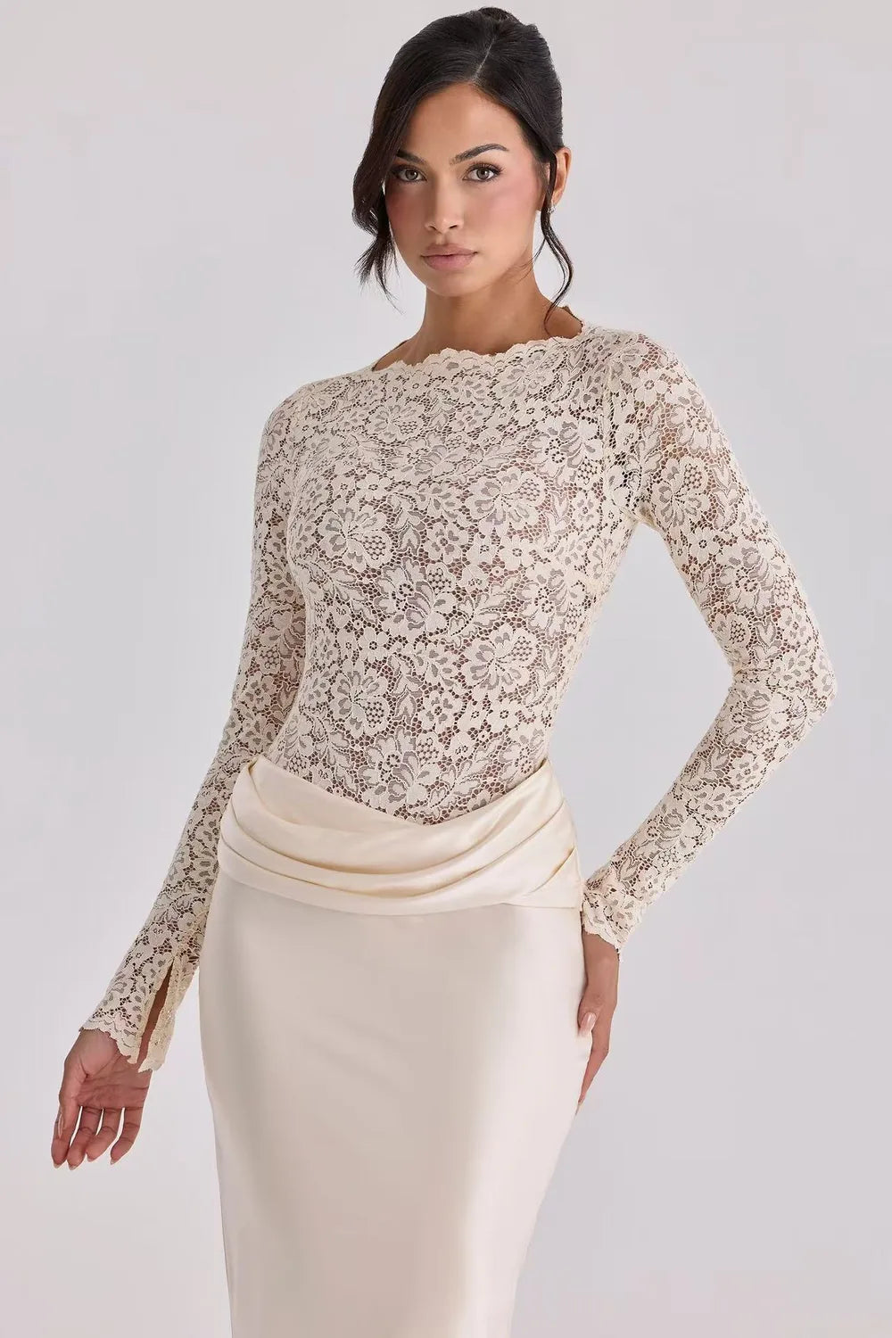 Vestido Longo em Renda Florin