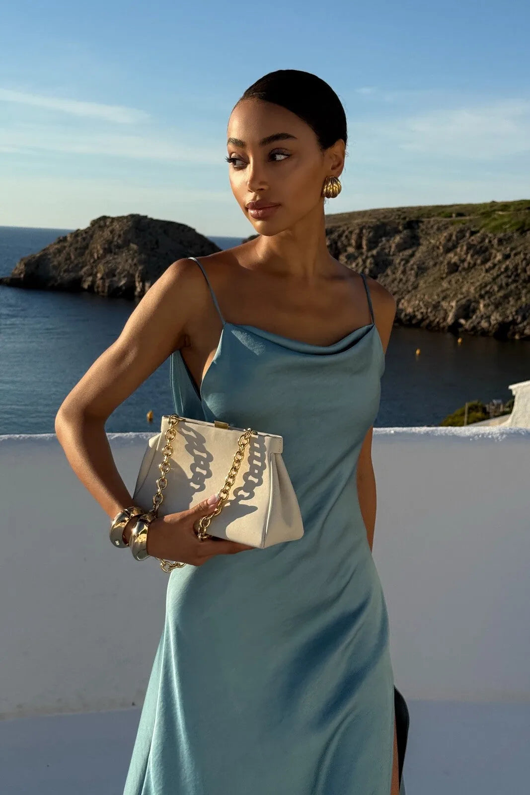 Vestido Longo Acetinado Mariah