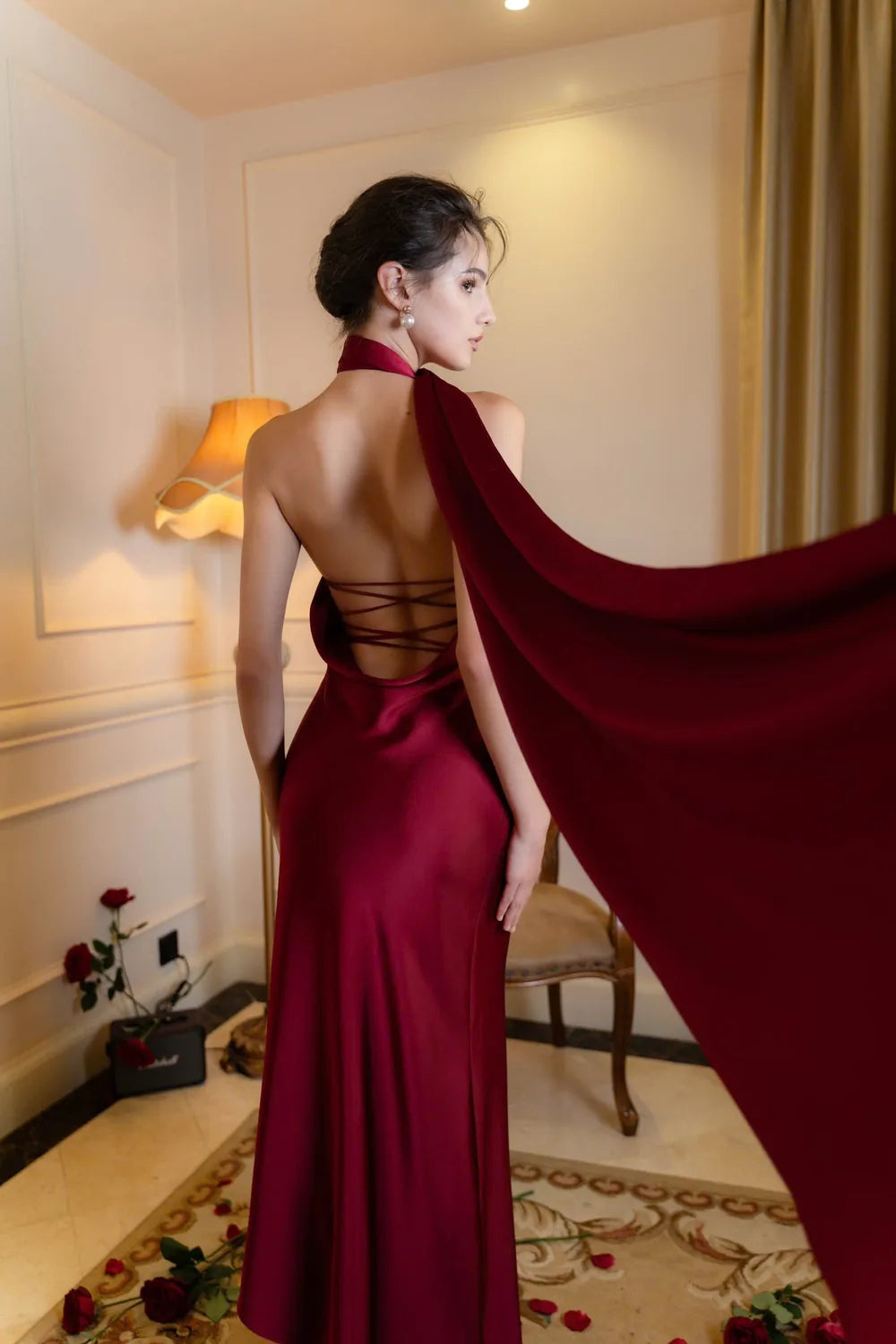 Vestido Longo Acetinado Germana