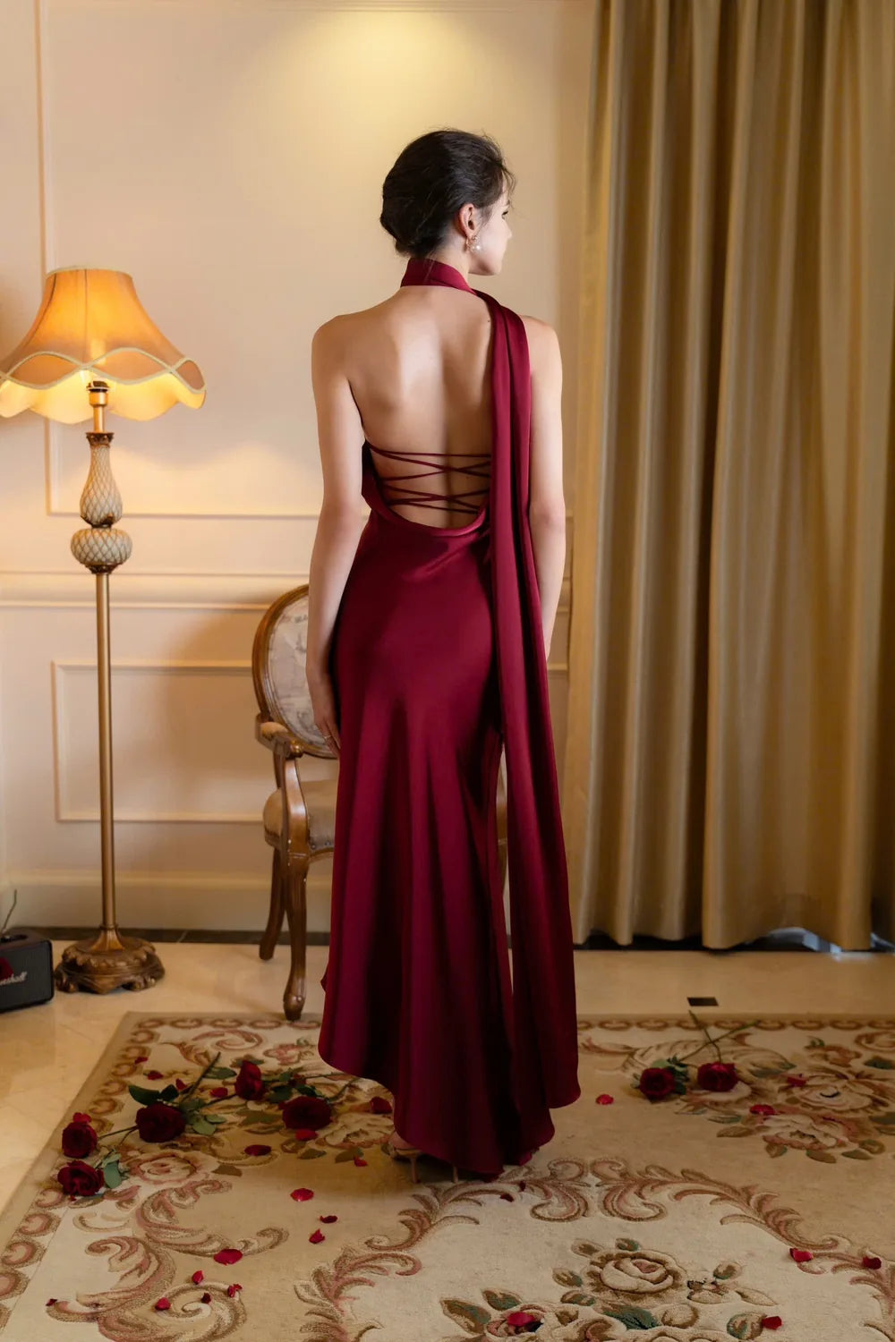 Vestido Longo Acetinado Germana
