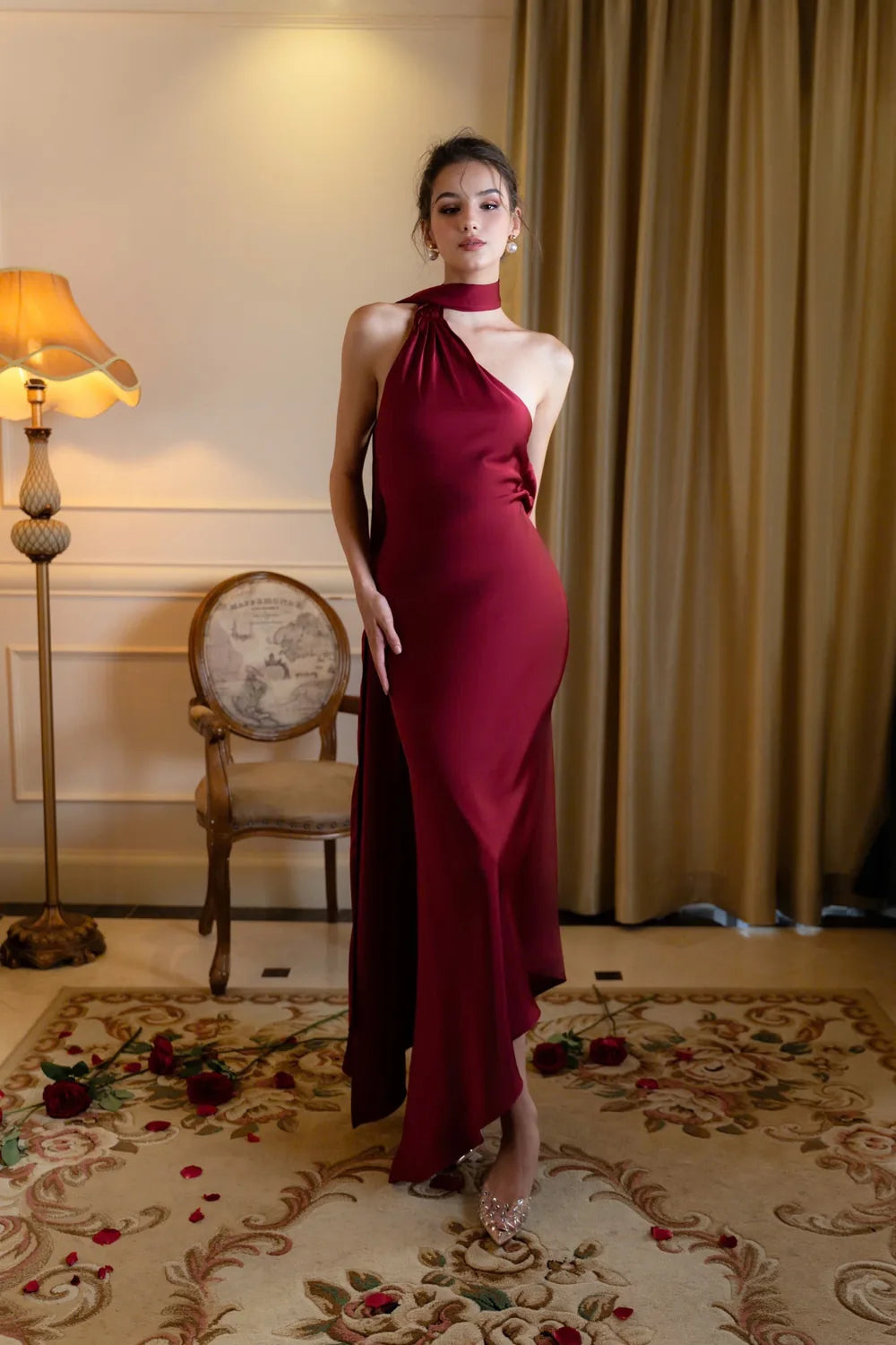 Vestido Longo Acetinado Germana
