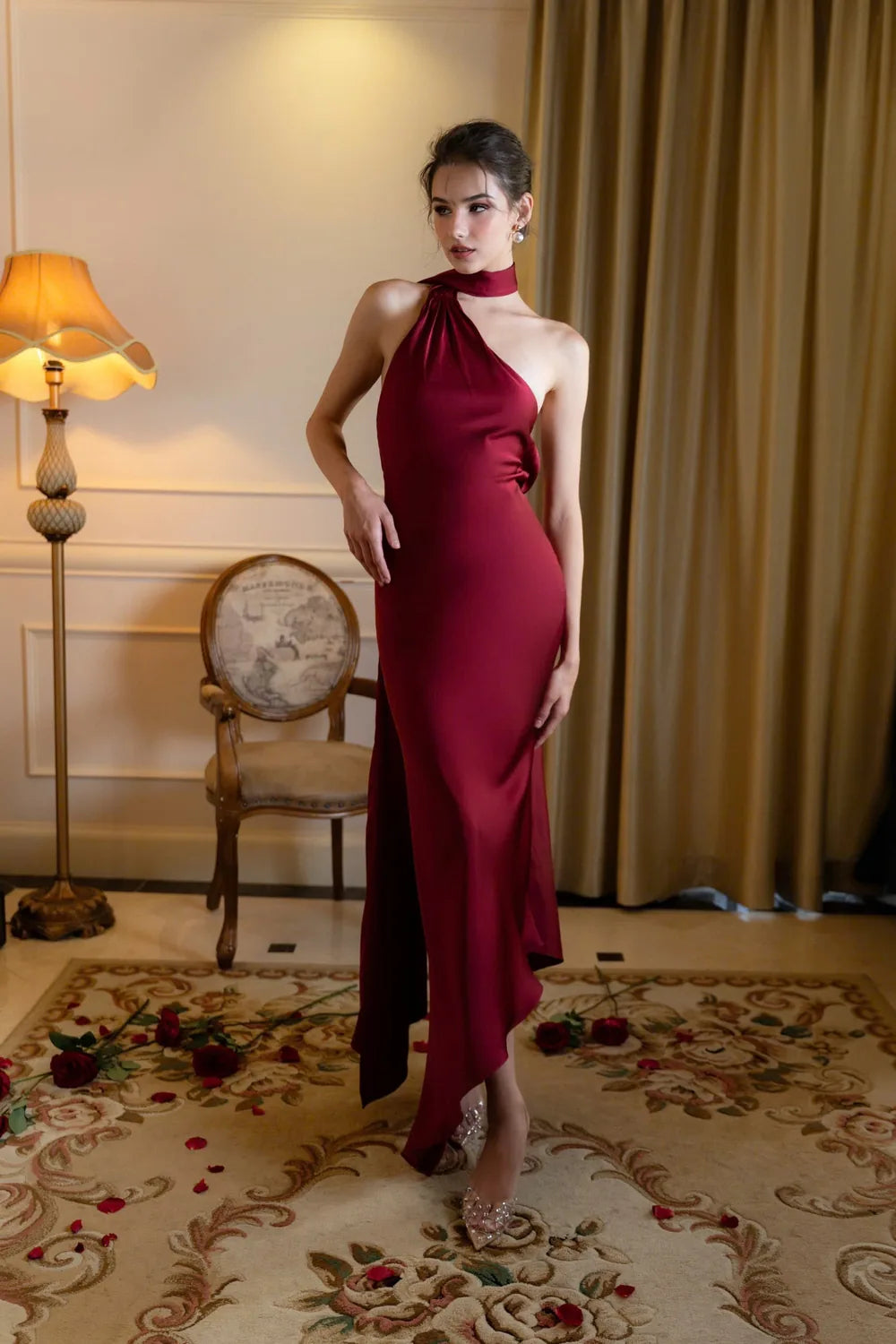 Vestido Longo Acetinado Germana