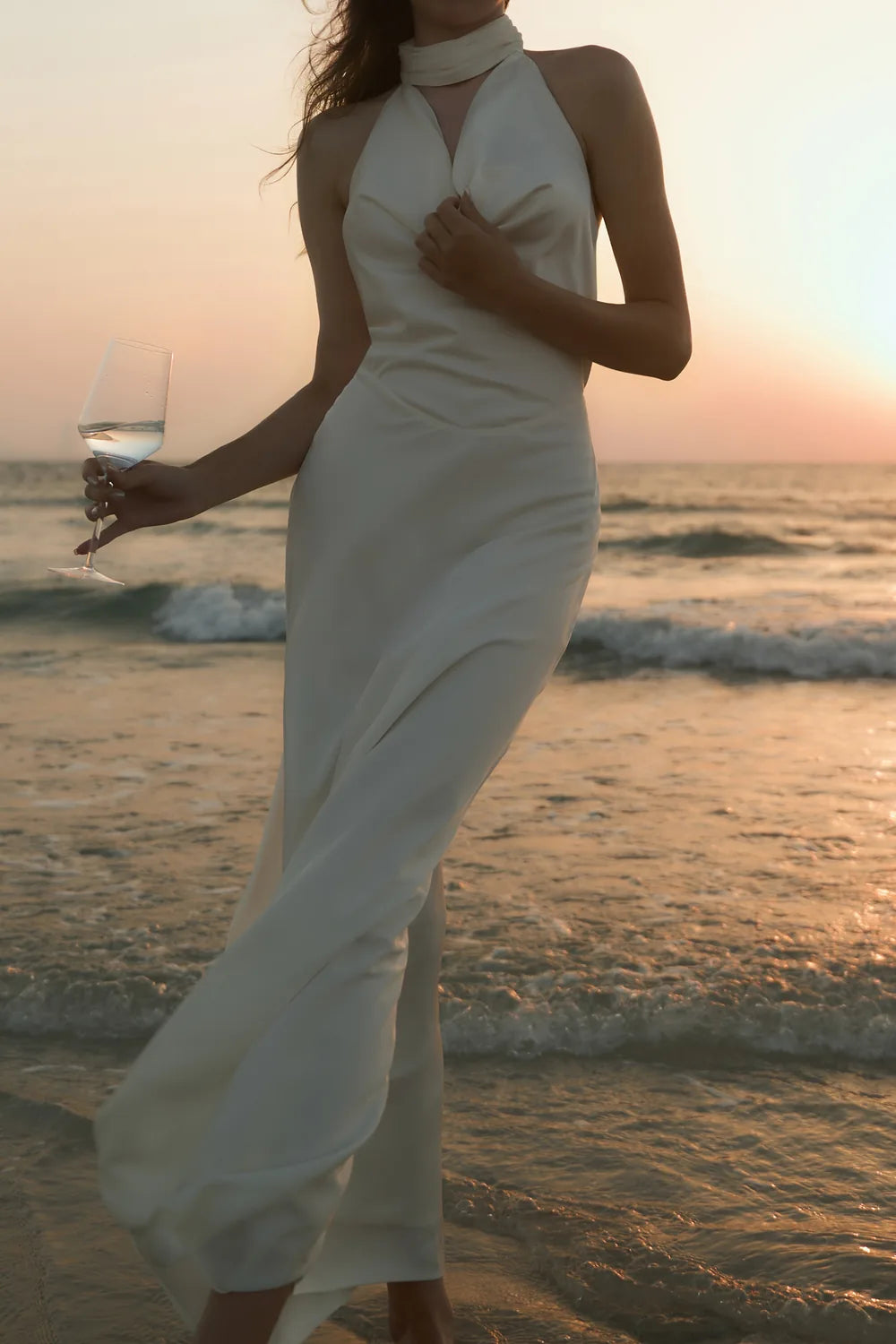 Vestido Longo Acetinado Giordana