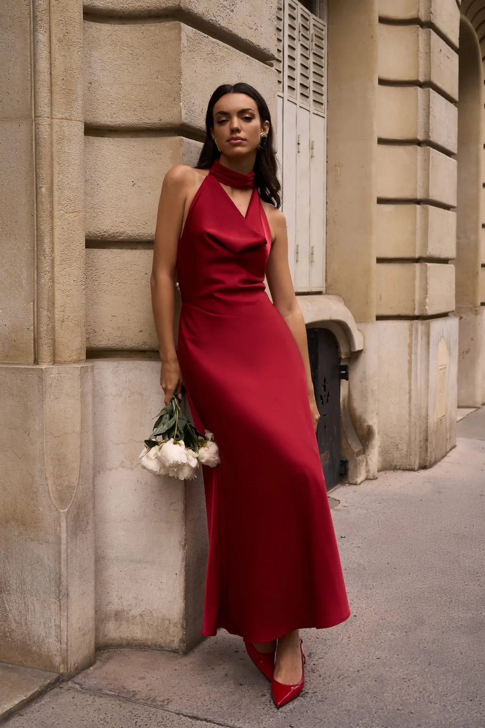 Vestido Longo Acetinado Giordana