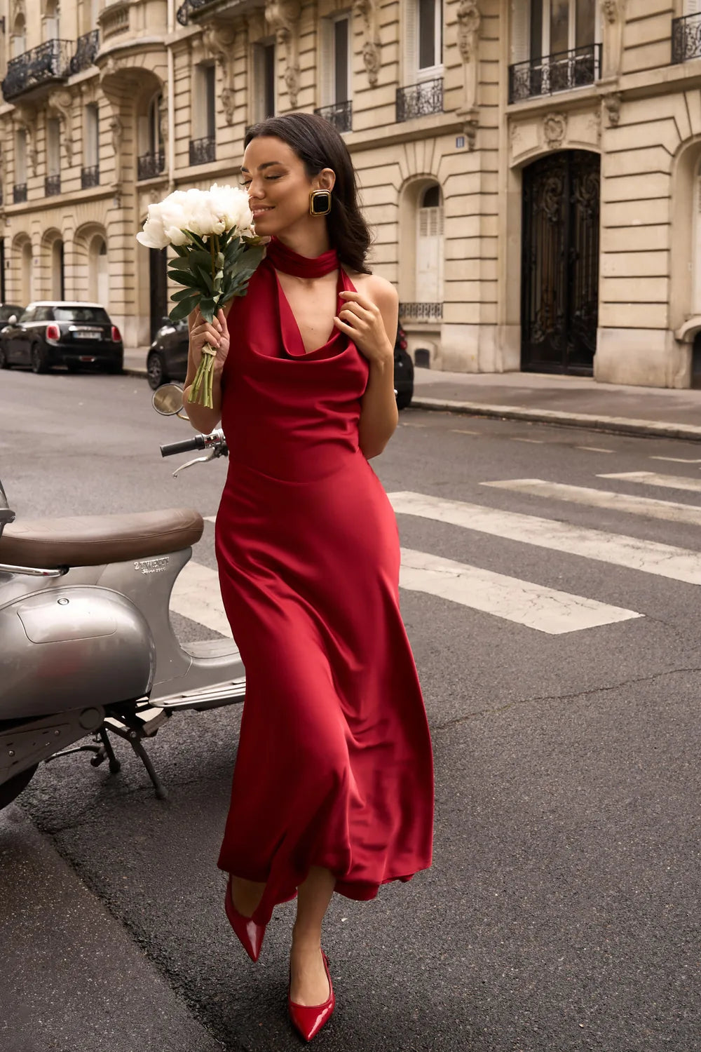 Vestido Longo Acetinado Giordana