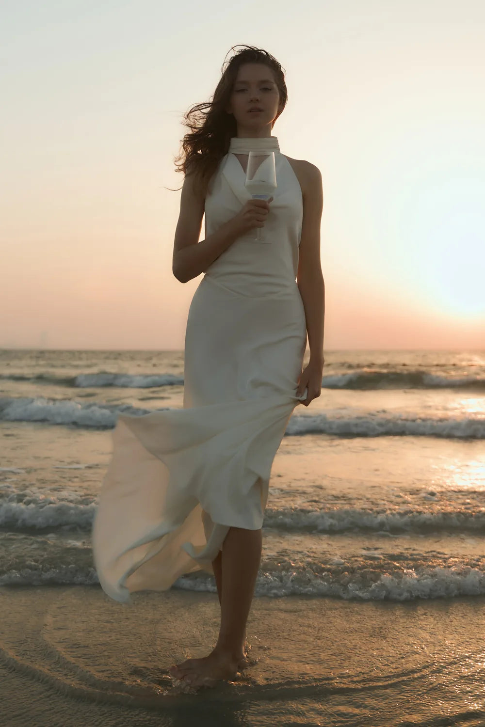 Vestido Longo Acetinado Giordana