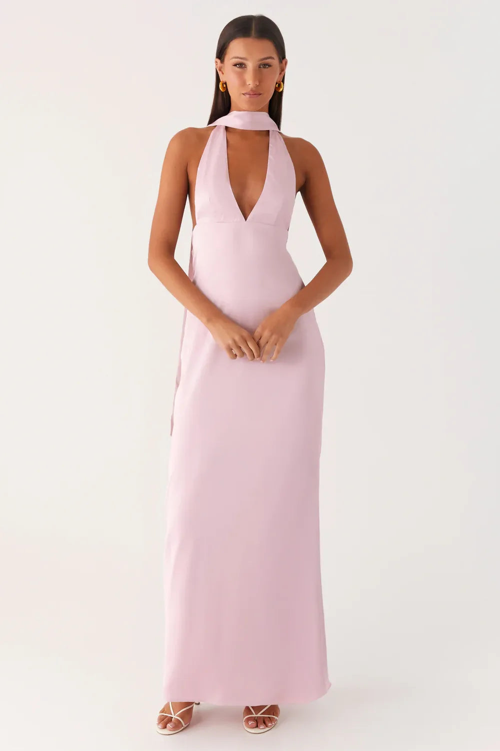 Vestido Longo Acetinado Cammy