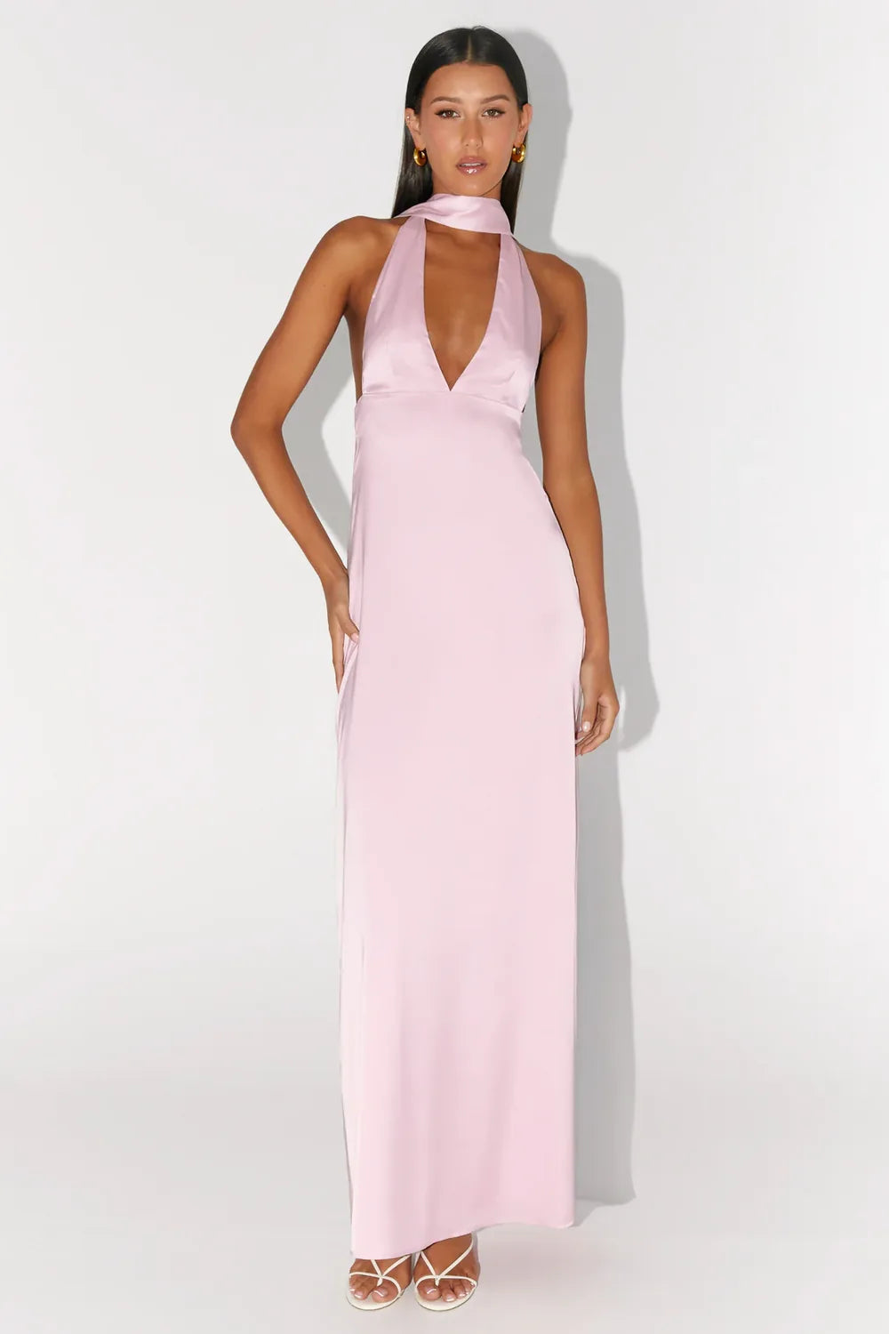 Vestido Longo Acetinado Cammy
