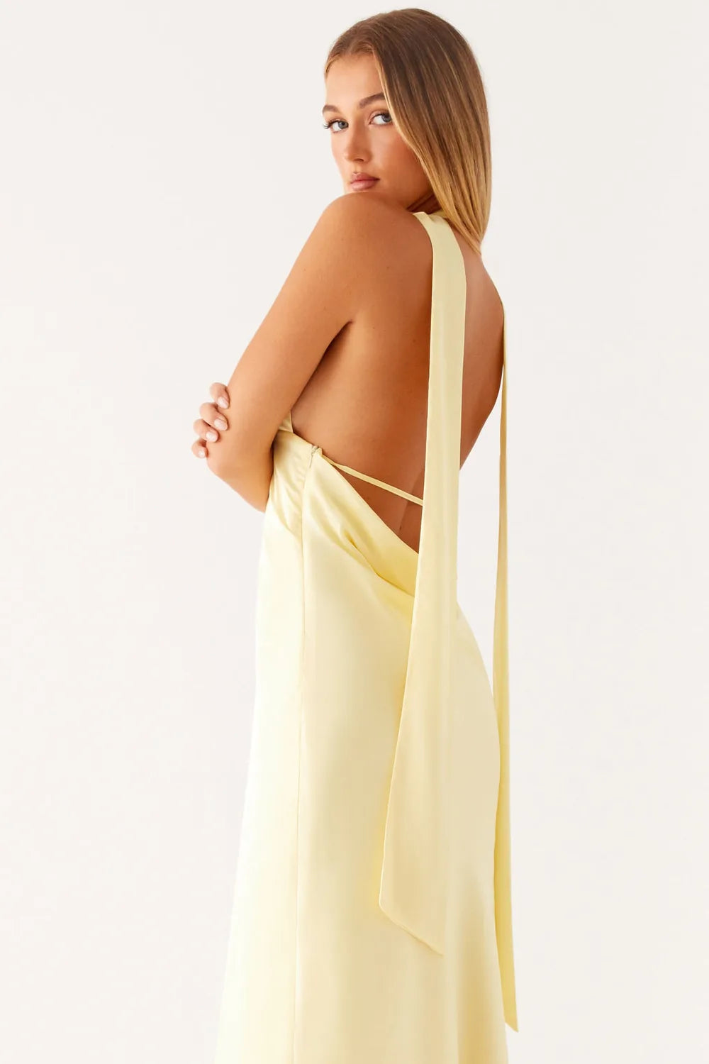 Vestido Longo Acetinado Cammy