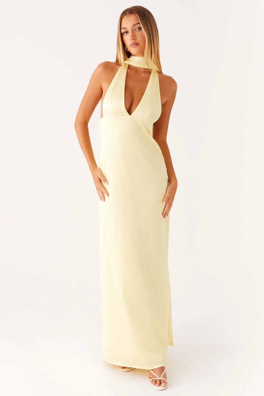Vestido Longo Acetinado Cammy
