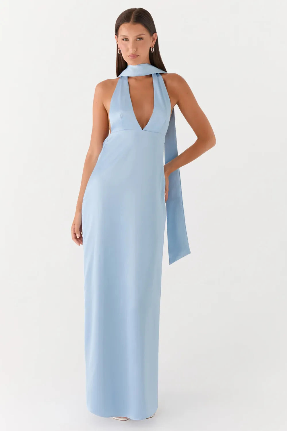 Vestido Longo Acetinado Cammy