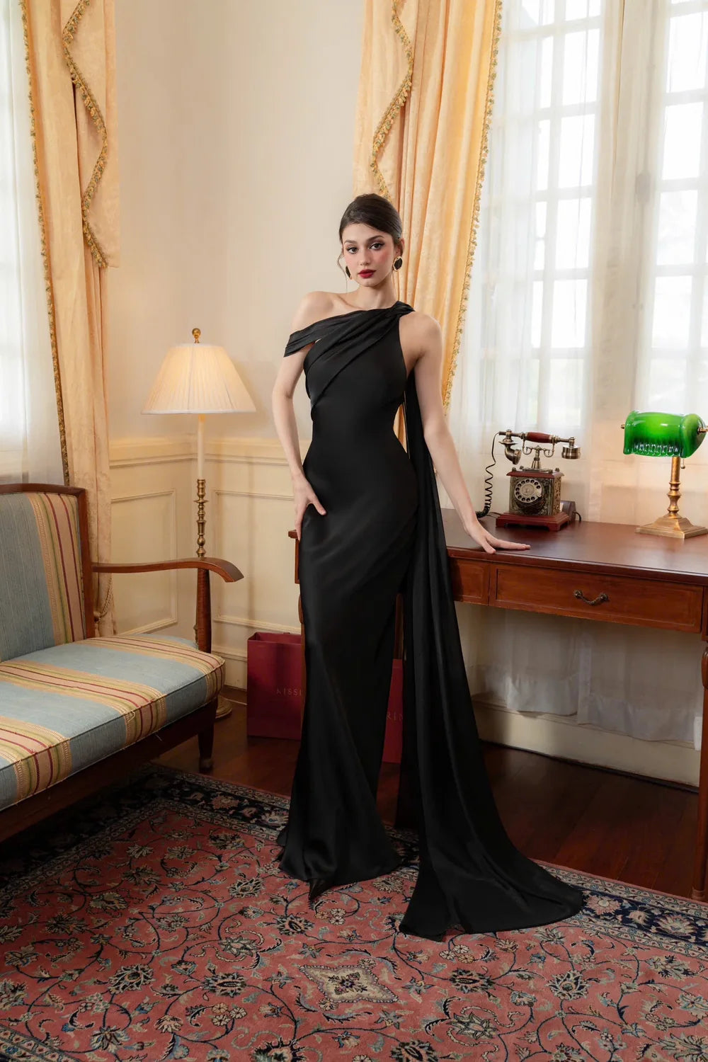 Vestido Longo Acetinado Bridget