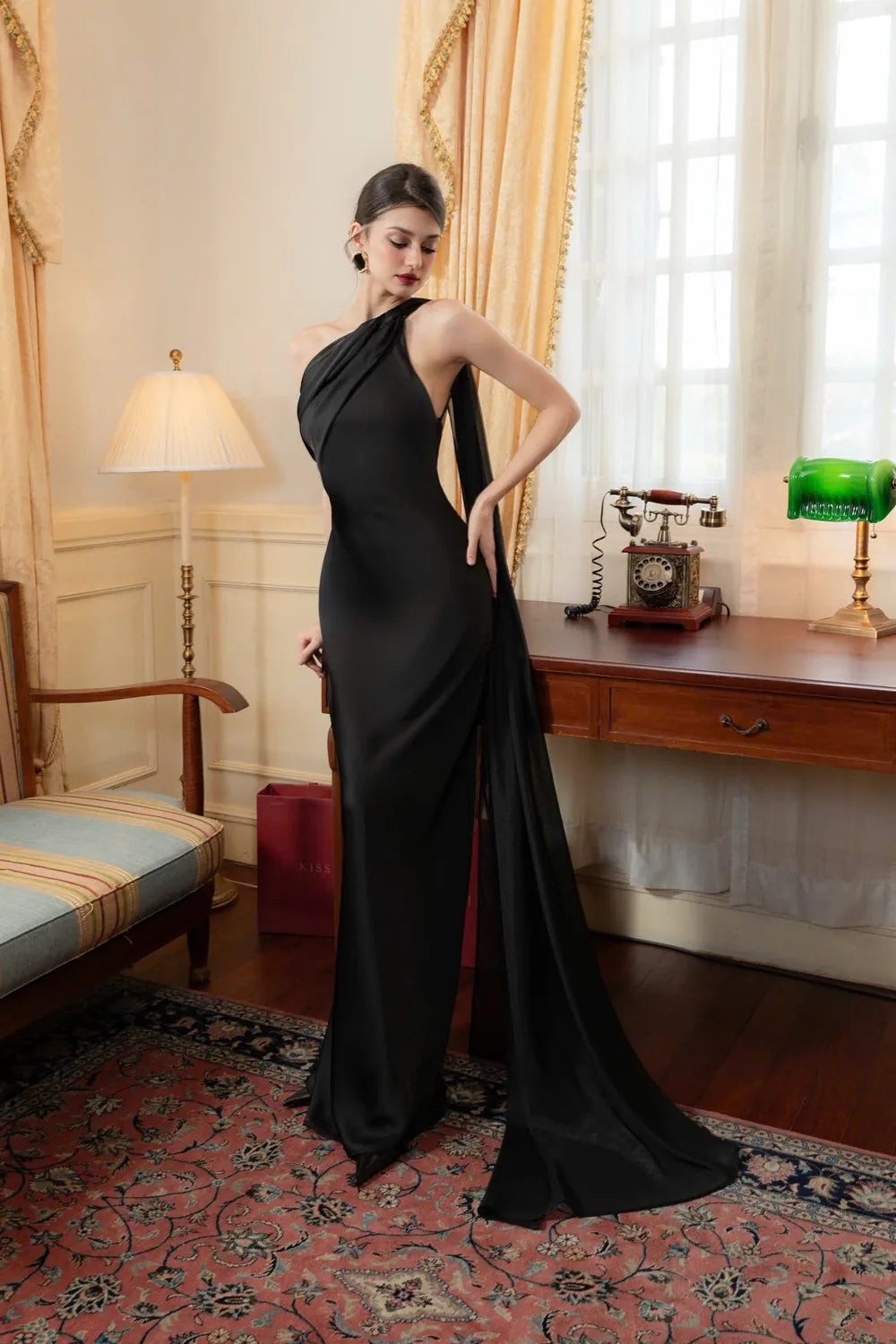 Vestido Longo Acetinado Bridget