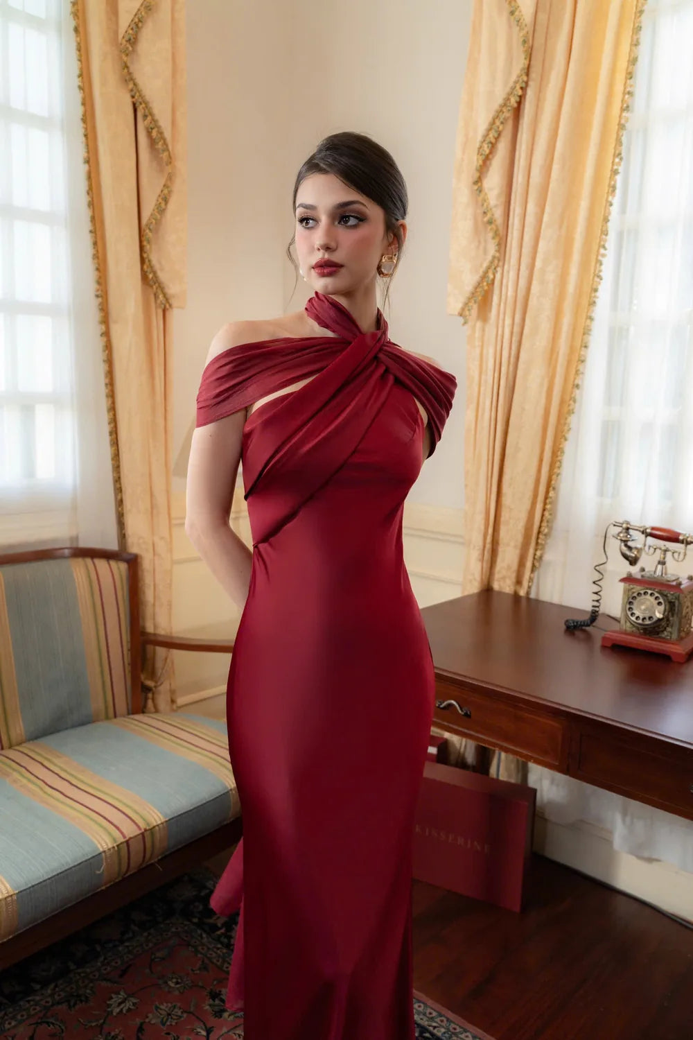 Vestido Longo Acetinado Bridget
