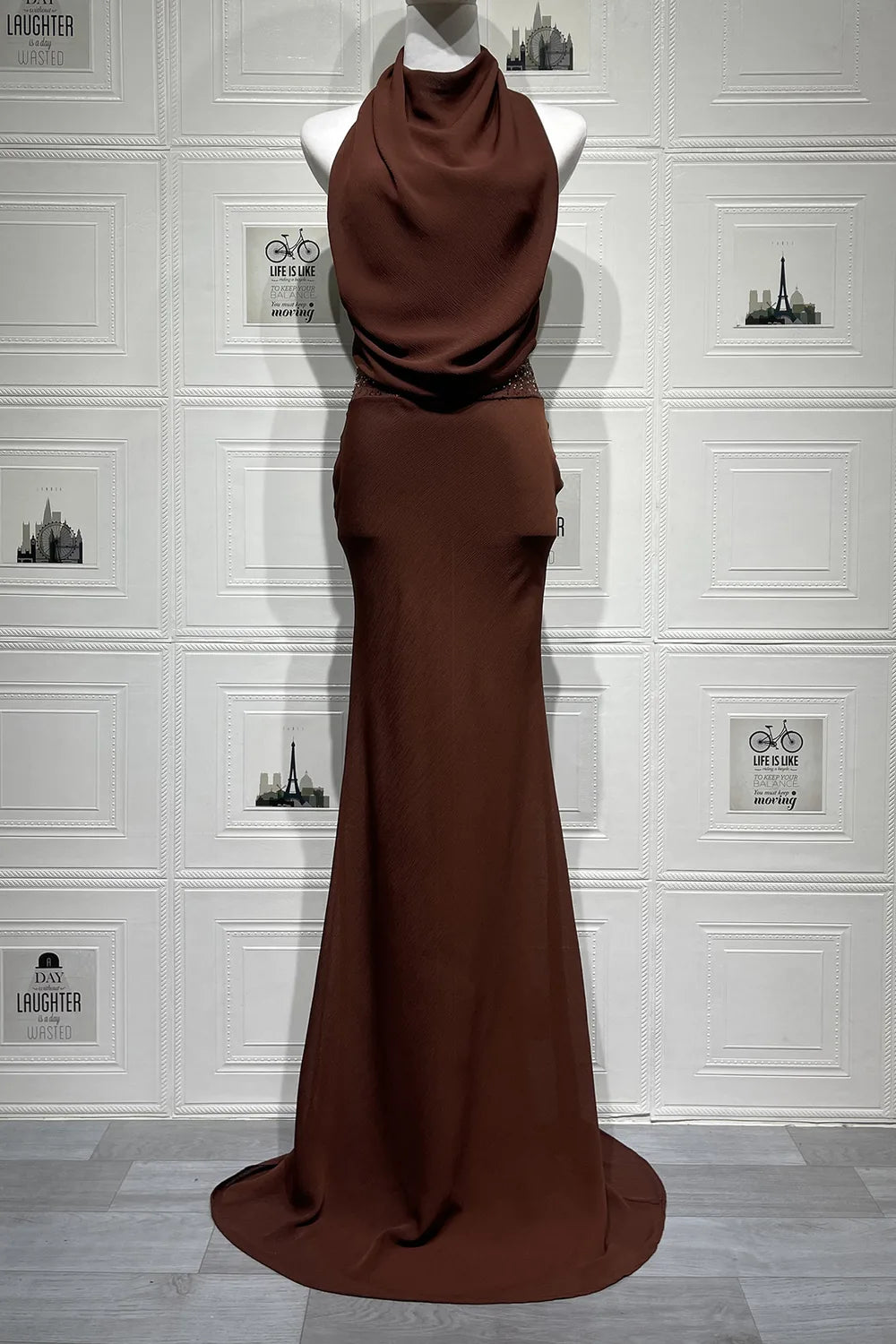 Vestido Longo Acetinado Lauren
