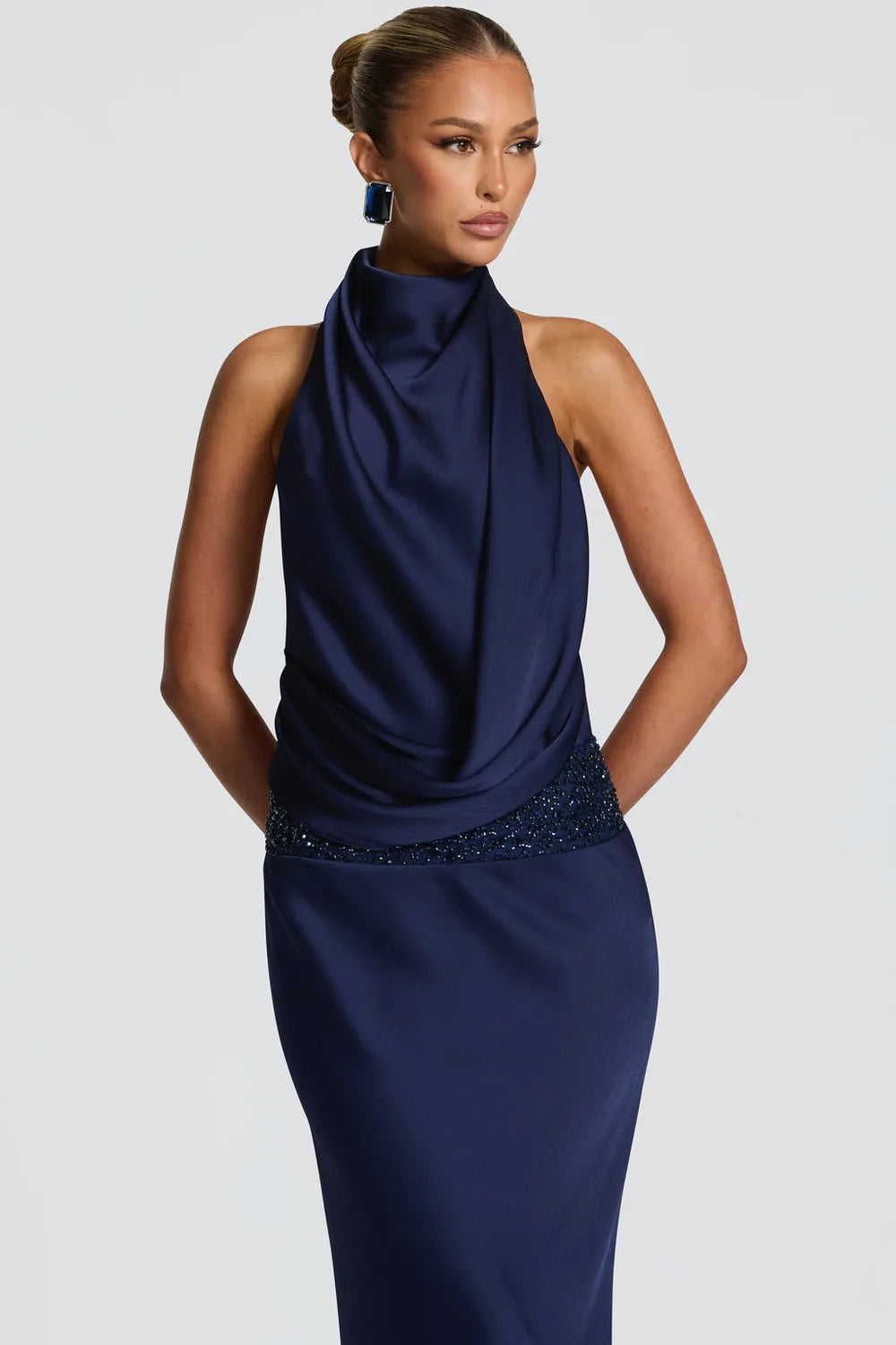 Vestido Longo Acetinado Lauren