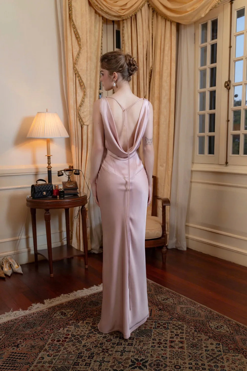 Vestido Longo Acetinado Romera