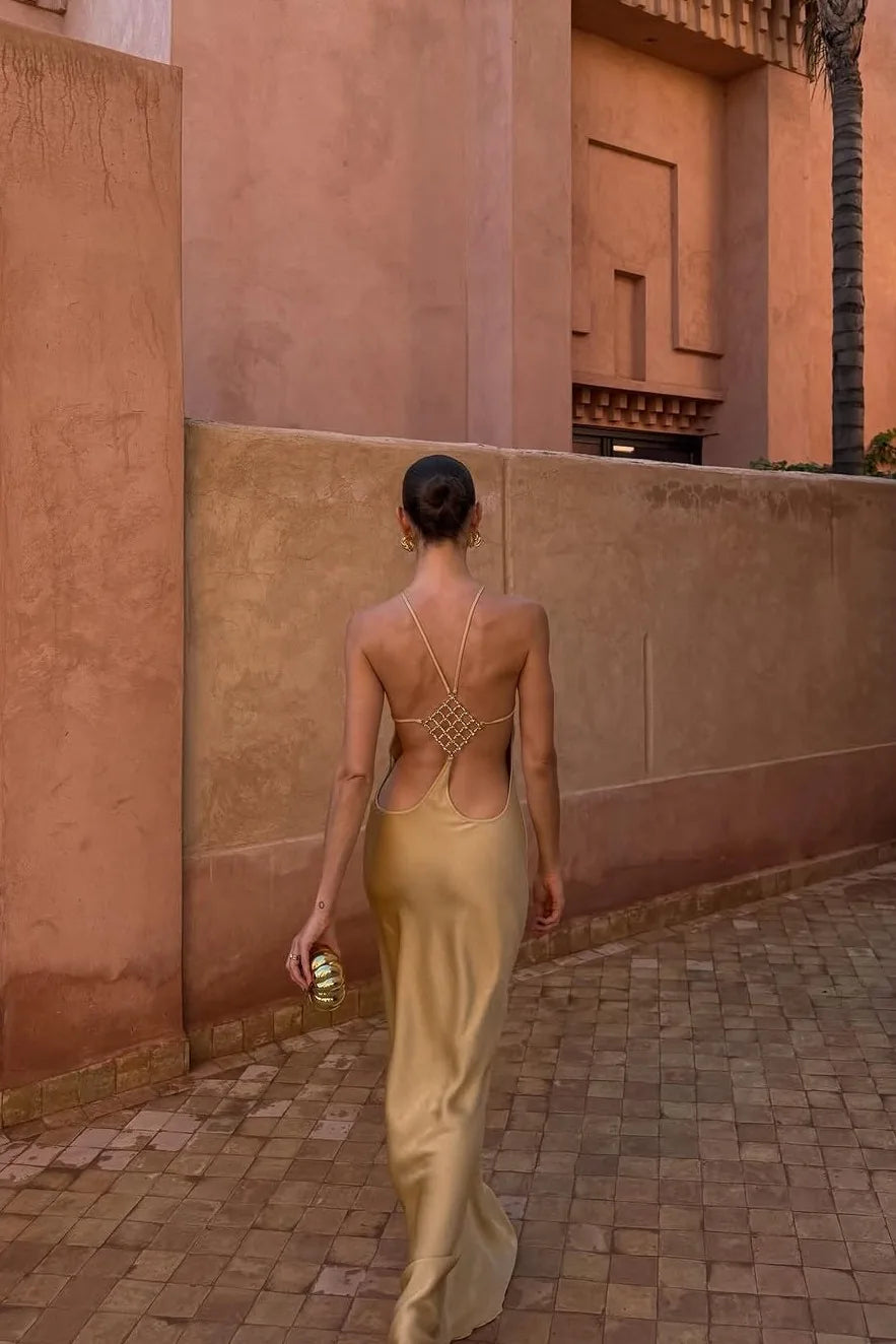 Vestido Longo Acetinado Pietra