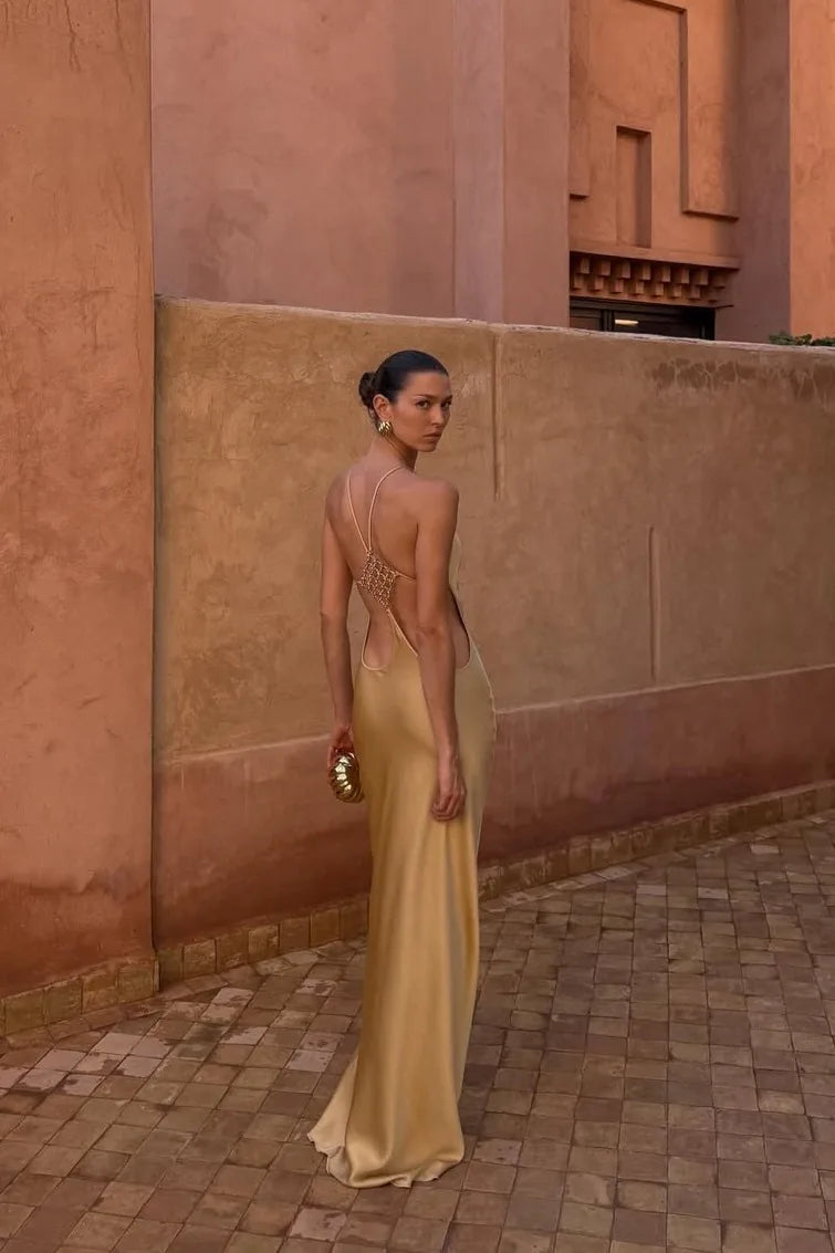 Vestido Longo Acetinado Pietra