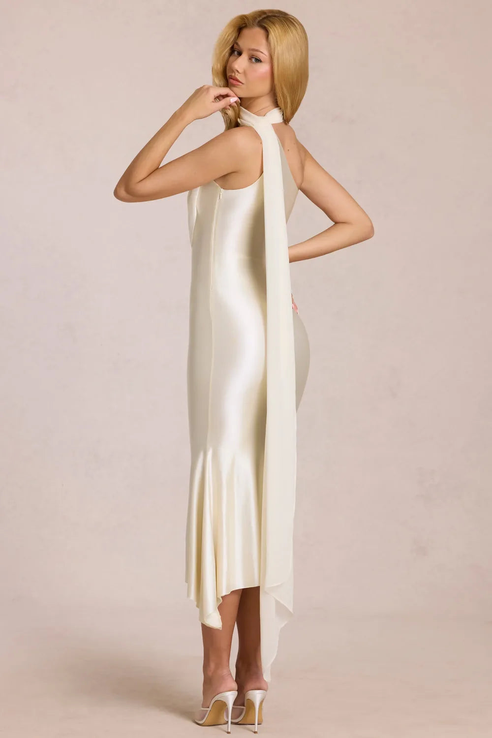 Vestido Midi Acetinado Lorenza