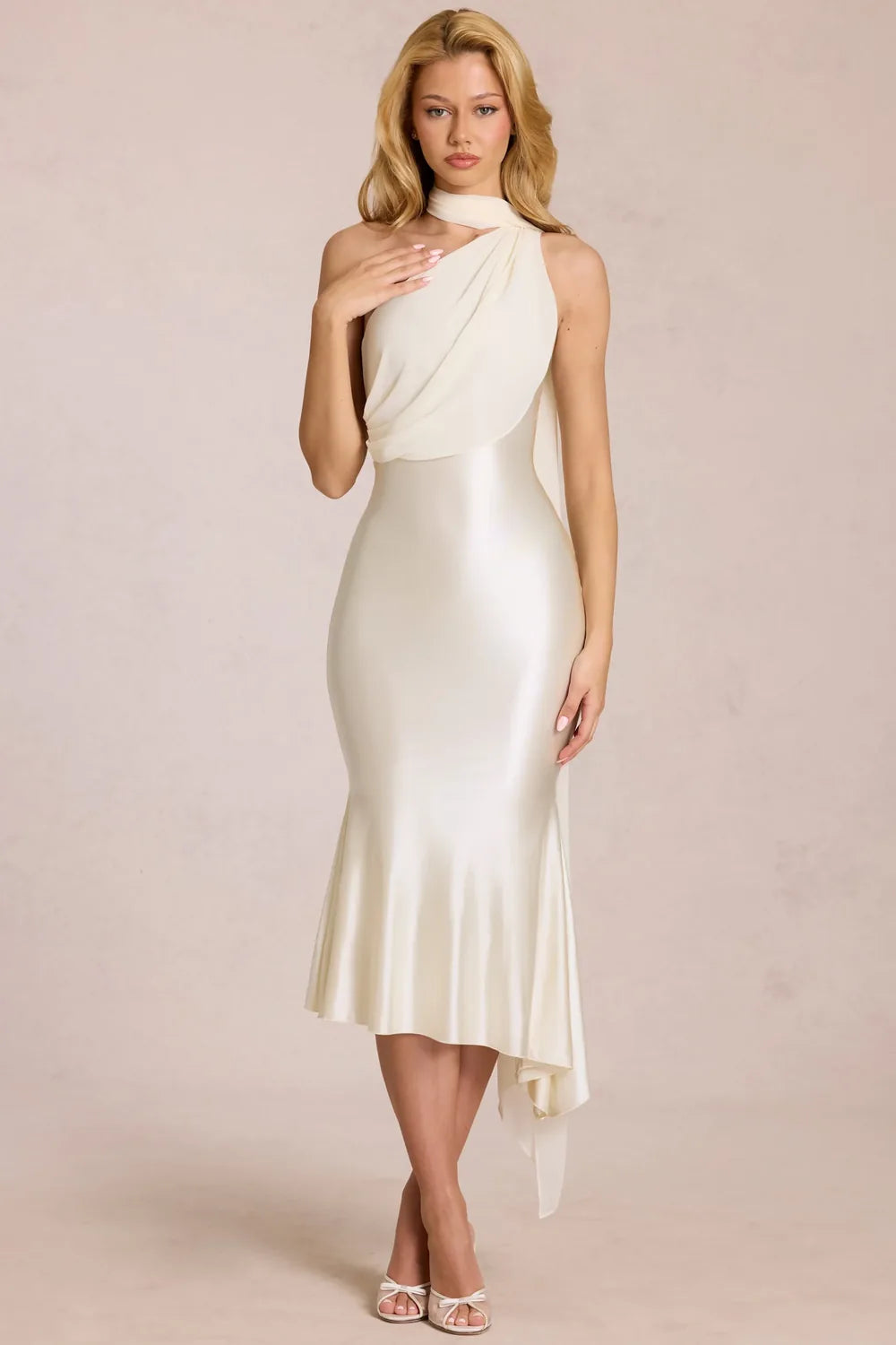 Vestido Midi Acetinado Lorenza