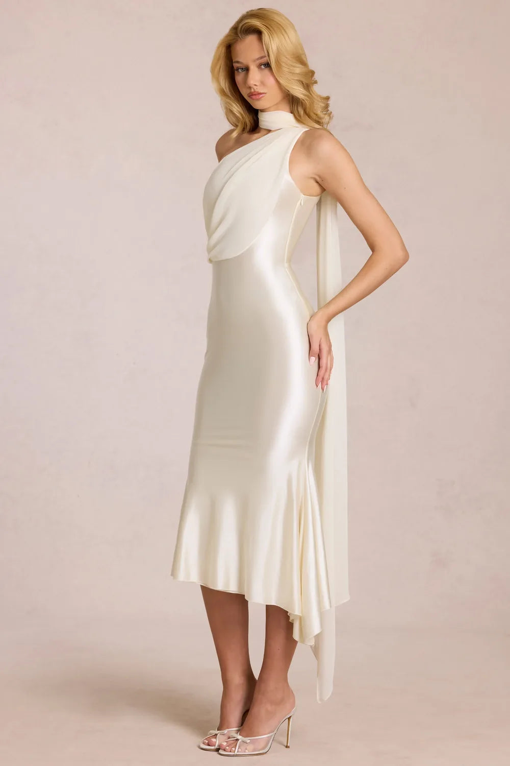Vestido Midi Acetinado Lorenza