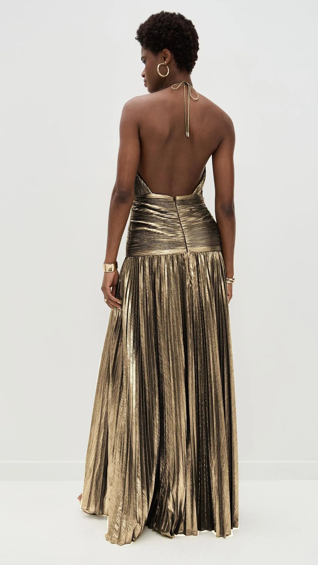 Vestido Longo Plissado Paloma