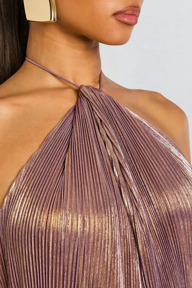 Vestido Longo Plissado Paloma